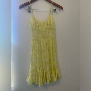 Yellow polka dot dress